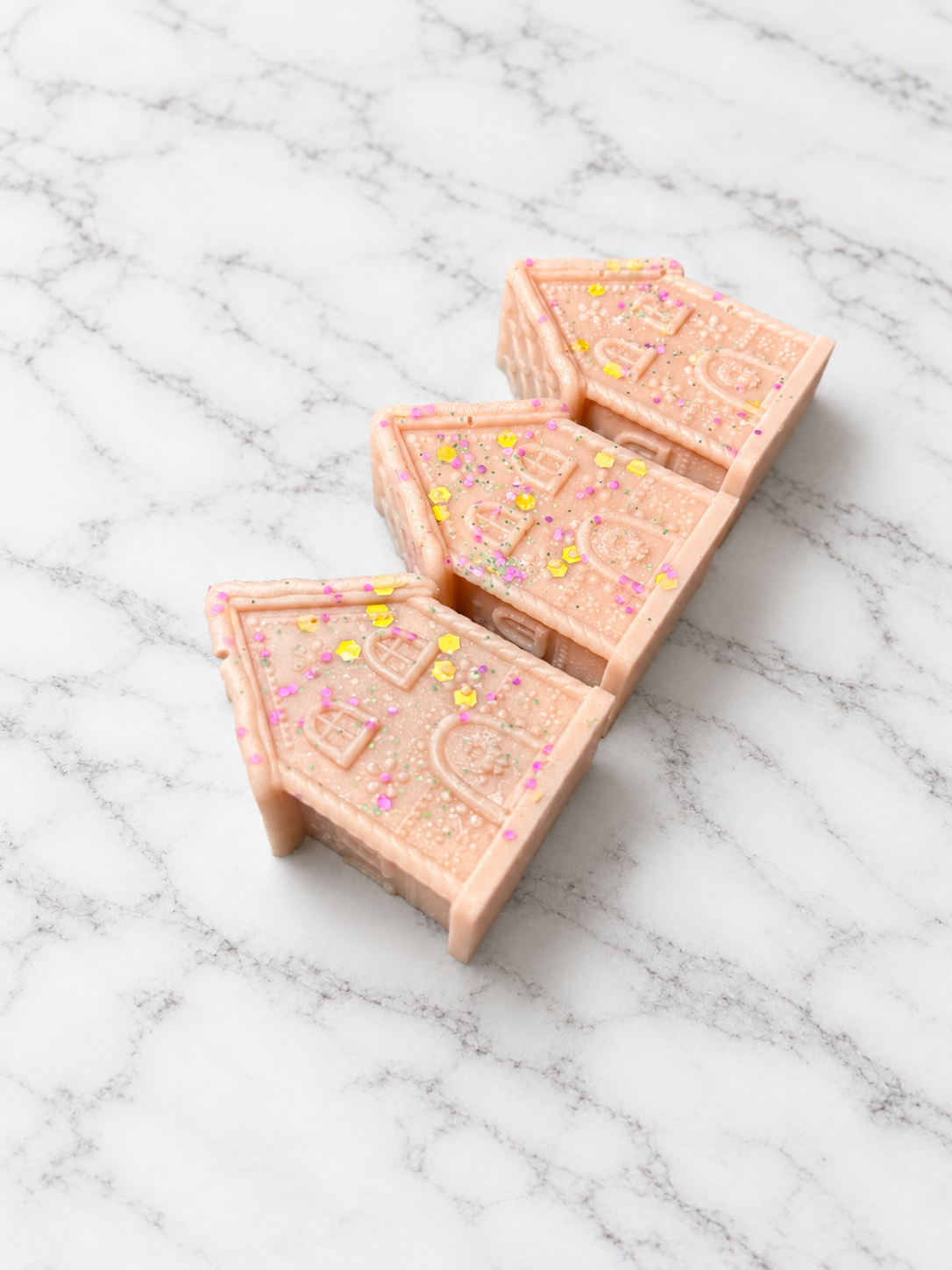 set of x3 Gingerbread House Wax
