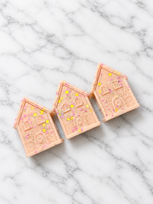 set of x3 Gingerbread House Wax